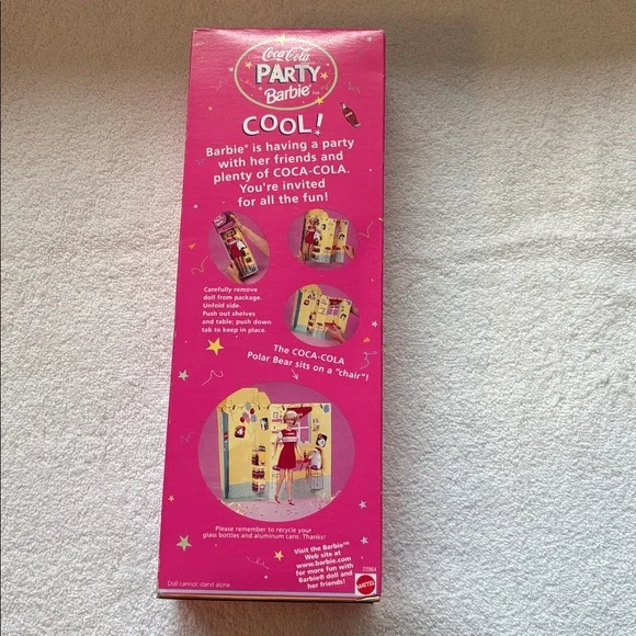 1998 Coca Cola Party Barbie: Special Edition Mattel with Polar Bear Collector - Picture 4 of 5